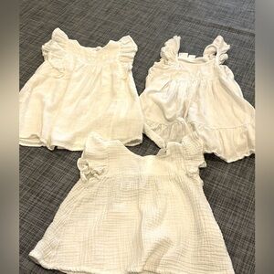 3 x white pieces for girl size 4T (ZARA & H&M)